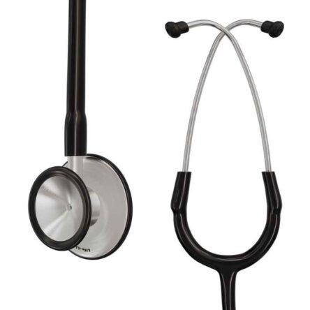 Lifeline Gamma Aluminium Black Single Diaphragm Chest Piece Stethoscope with Y Tube