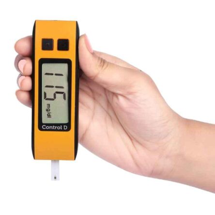 Control D Orange Glucometer with 100 Strips