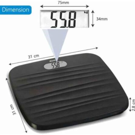 AGARO WS-502 180kg Black Electronic Weighing Scale