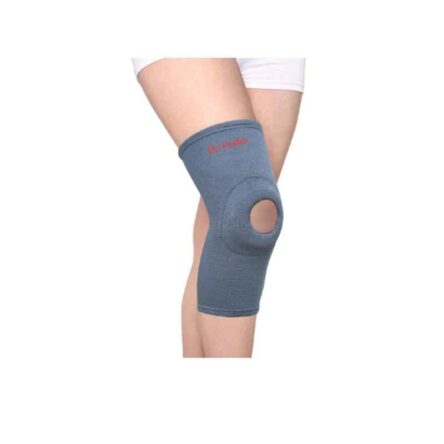 Dr Ortho Nylon & Cotton Grey Knee Cap with Open Patella