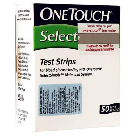 OneTouch 50 Pcs Select Diabetes Test Strips & 50 Pcs Ultra Soft Lancet Combo