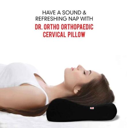 Dr Ortho Memory Foam Orthopedic Black Cervical Pillow