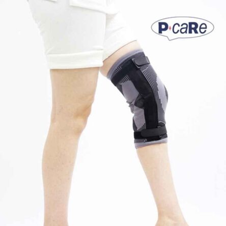 P+caRe Grey & Black Knee Sleeve with Rigid Hinge