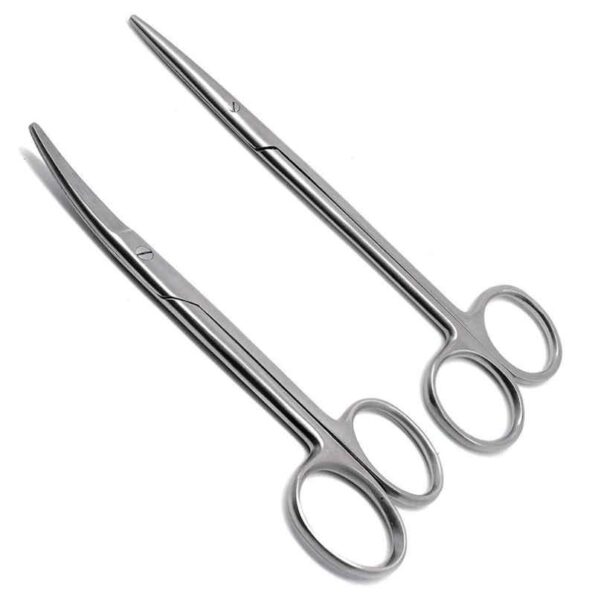 Forgesy 2 Pcs 8 inch Stainless Steel Straight & Curved Metzenbaum Scissor Set