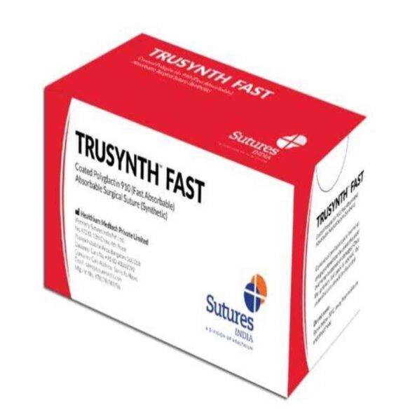 Trusynth Fast 12 Foils 2-0 USP 26mm 3/8 Circle Reverse Cutting Synthetic Absorbable Surgical Suture Box