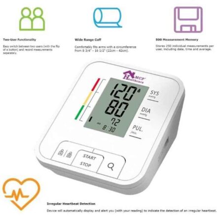 MCP BP109 Upper Arm Digital Blood Pressure & Pulse Monitor