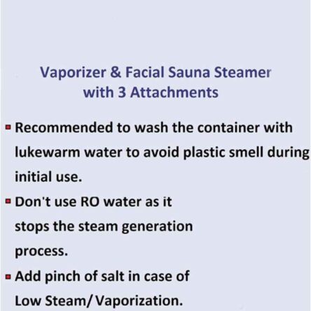 Fidelis Healthcare Three In One Blue Plastic Steam Vaporizer