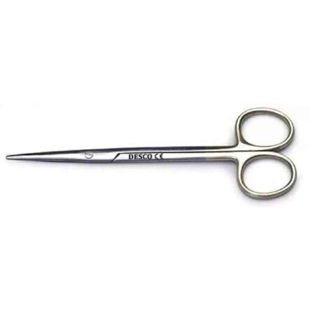 Desco 6 inch Stainless Steel Straight Tonsil Metzenbaum Scissor