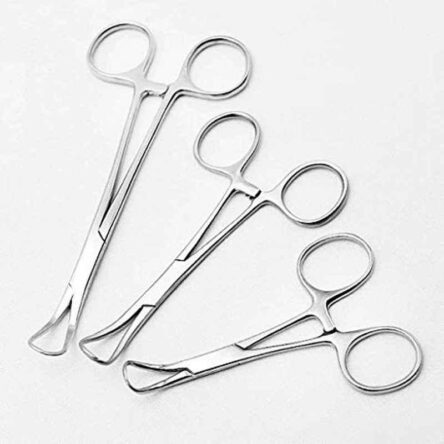 Forgesy 3 Pcs Stainless Steel Towel Forceps Set