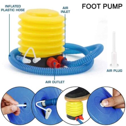 Strauss 95x45cm Rubber Peanut Blue Anti-Burst Gym Ball with Foot Pump