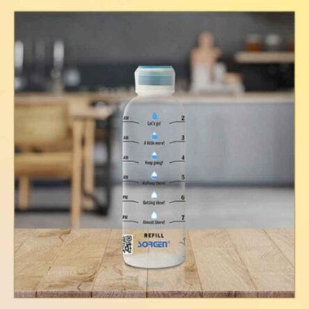 Sorgen Plastic Hourly Water Bottle with Motivational Time Marker