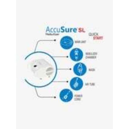 Accusure Sl Nebulizer Plastic White Compressor Machine Kit with Mouth Piece