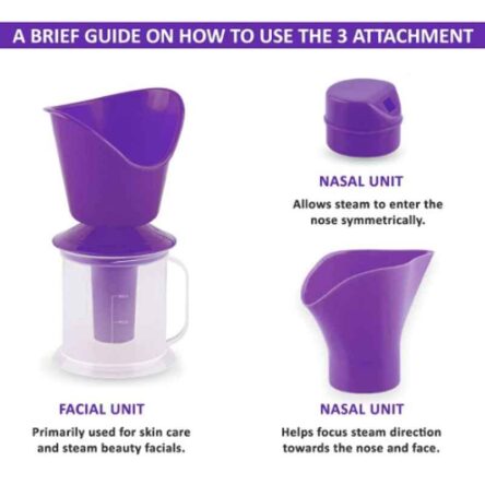 Divine Medicare 300ml ABS Purple Nozzle Inhaler Facial Steamer Machine