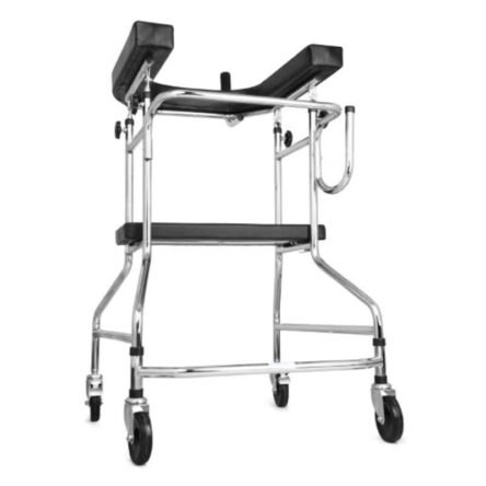 Entros Patient Walker Rollator with Wheels & Armrest for Adults Walking Stick