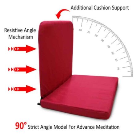 Kawachi Pink Meditation & Yoga Floor Chair with Back Support