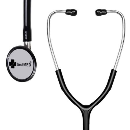 Firstmed Black Professional Diaphragm Stainless Steel Dual Head Stethoscope