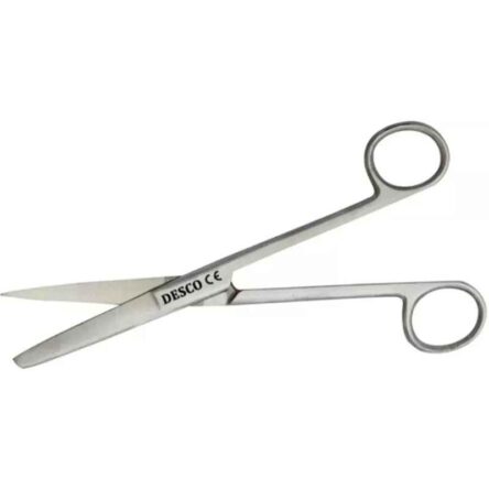 Desco 5 inch Stainless Steel Straight Blunt Sharp Dressing Scissor