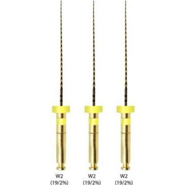 Waldent 6 Pcs 19mm W1 (17/8%)Wal-Flex Gold Rotary Files Safe Orifi Set