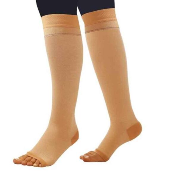 Comprezon 2160-003 Cotton Varicose Vein Class-2 Beige Below Knee Stockings