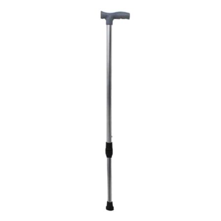 Fidelis Healthcare Mild Steel Grey Height Adjustable Single Walking Stick