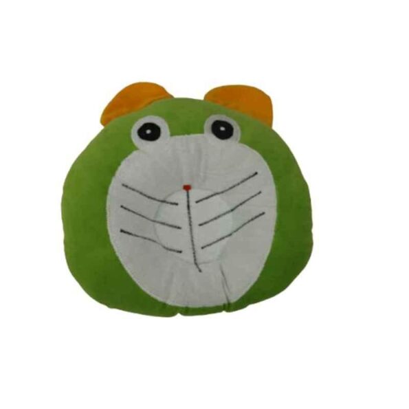 Fairbizps Cotton Cat Design Green Baby Pillow with Memory Foam