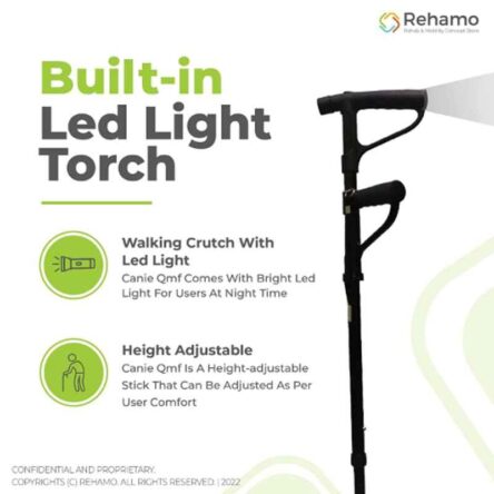Rehamo Canie QMF 39.5 inch Aluminium Walking Stick