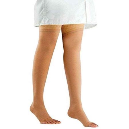 Comprezon 2112-005 Classic Varicose Vein Class-2 Beige Above Knee Stockings