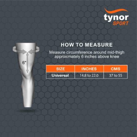 Tynor Neoprene Black & Orange Knee Support Wrap