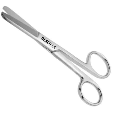 Desco 6 inch Stainless Steel Straight Blunt Dressing Scissor