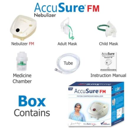 AccuSure FM Compressor Nebulizer Machine with Mouth Piece