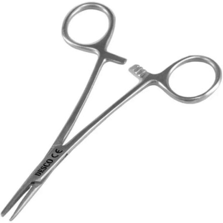 Desco 5 inch Stainless Steel Straight Mosquito Forceps