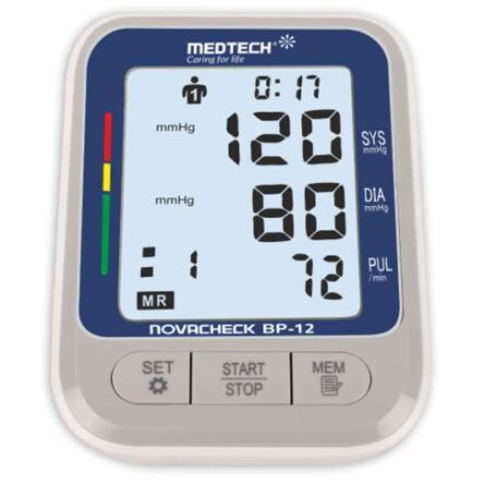 Medtech BP12 Portable Automatic Digital Blood Pressure Monitor Machine with Backlight