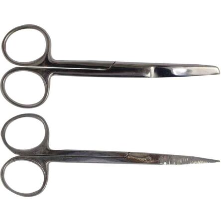 Forgesy 2 Pcs Alloy Steel Blunt & Sharp Surgical Scissors Set