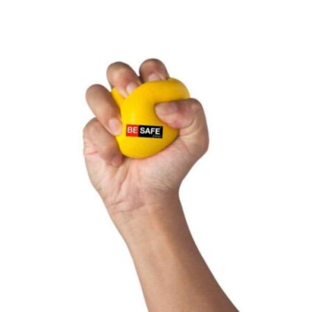 Besafe Forever Foam & Rubber Yellow Physiotherapy Hand Exercise Soft Stress Ball