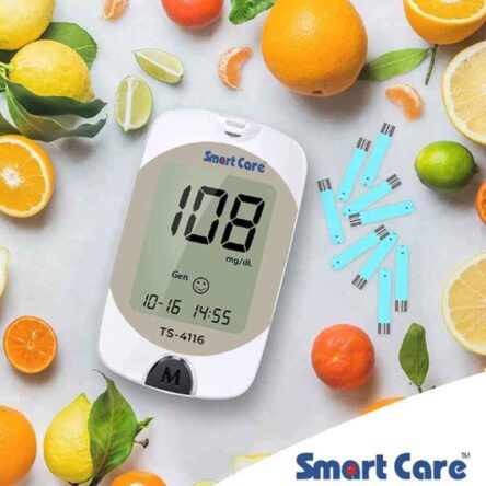 Smart Care GM01-A Blood Glucose Meter Kit with 10 Test Strips & Lancets