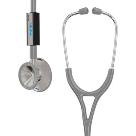 Lifeline Aluminium Grey Single Diaphragm Chest Piece Stethoscope with 2 Way Tube