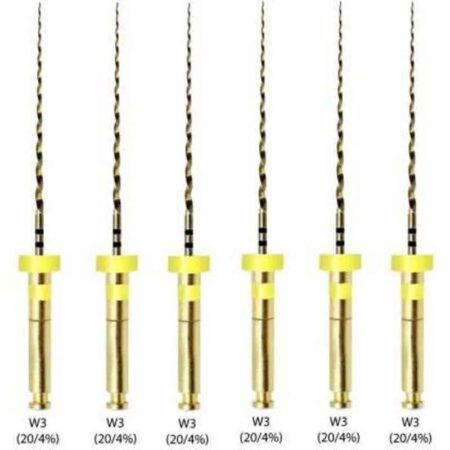 Waldent W2 21mm Wal-Flex Gold Rotary Files (Pack of 3)