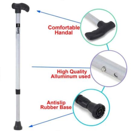 Besafe Forever BEWSIG02 28 inch Aluminium Grey Adult Walking Cane Support Stick