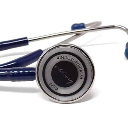 Indosurgicals Silvery II Stainless Steel Blue Stethoscope