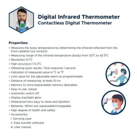 Ozone Ozomed White Contactless Digital Thermometer