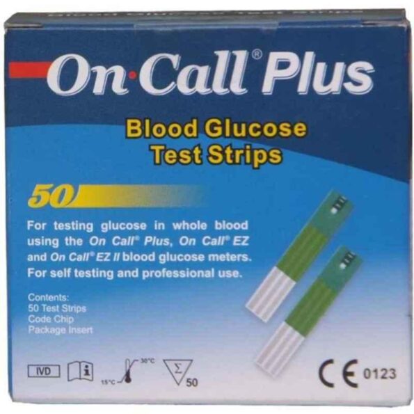 On Call Plus OCP50T 50 Pcs Glucometer Strips Box