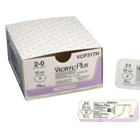 Ethicon VCP945H 36 Pcs 2-0 Undyed Coated Vicryl Plus Antibacterial Suture Box