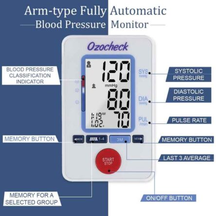 Ozocheck BP-1326 Arm-type Fully Automatic Digital Blood Pressure Monitor