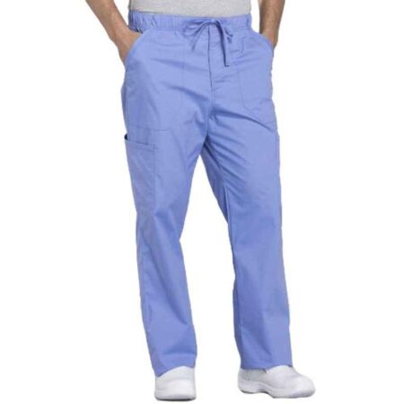 Superb Uniforms Polyester & Viscose Sky Blue Scrub Pant for Men