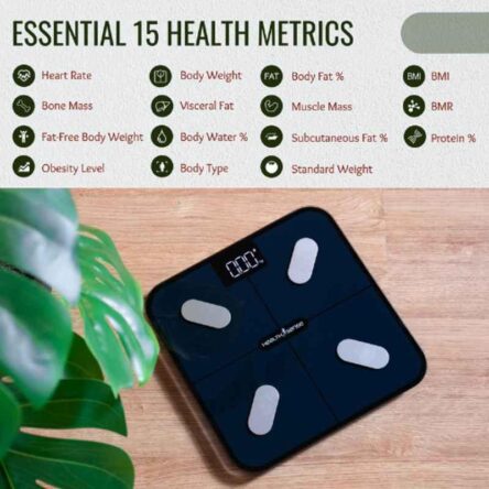 HealthSense HealthU Plus Smart Bluetooth Weighing Scale with Heart Rate Feature