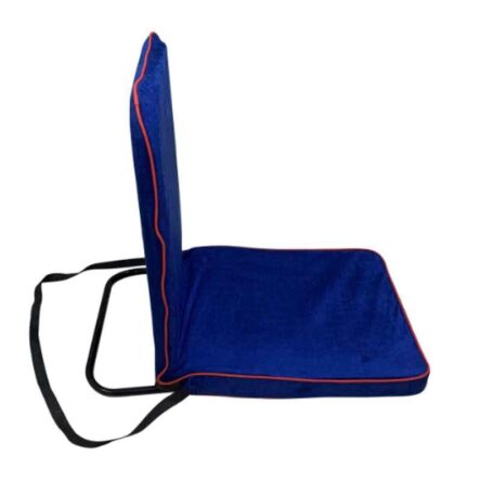 Kawachi Velvet Blue Portable Folding Relaxing Yoga Meditation Chair for Back Support