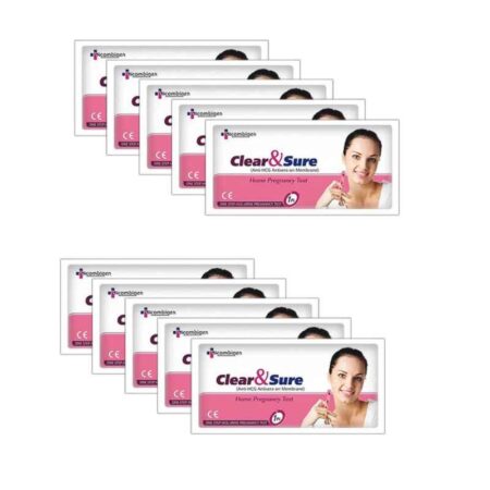 Clear & Sure One Step Urine HCG Pregnancy Test Kit (Pack of 10)