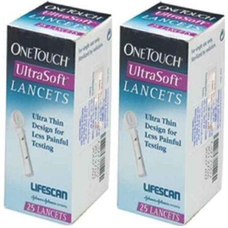 OneTouch 25 Pcs Ultra Soft Diabetes Test Lancet Box (Pack of 2)