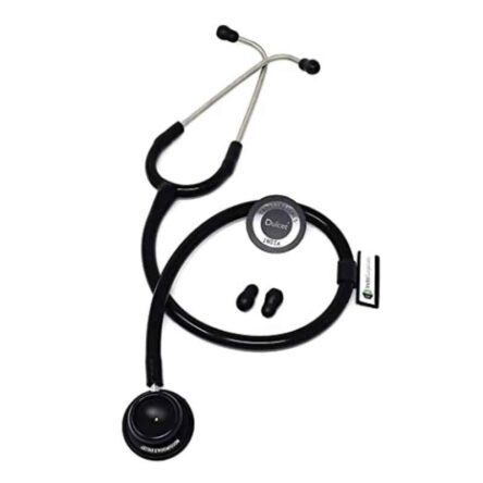 Indosurgicals 15007 Aluminium Black Teaching Stethoscope