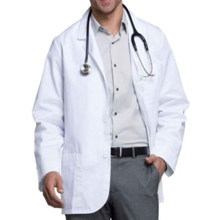 Superb Uniforms Polyester & Cotton White Full Sleeves Consultation Coat